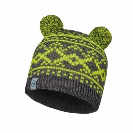 Child Knitted & Polar Hat Buff Novy Grey Castlerock